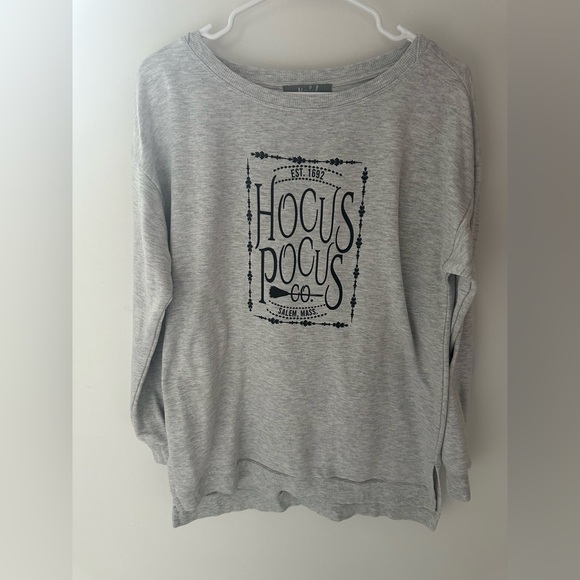 Marled Light Gray Hocus Pocus Sweatshirt - Picture 1 of 8